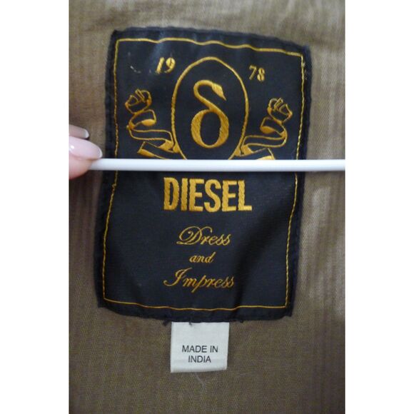 Diesel Anorak Jacket With Lace Up Back Detail - Green XS - Picture 11 of 15